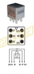 9.9132.1 | IKA - GEBE | Blower Relay 12V,2x15A, MB 001 542 53 19 9.9132.1 