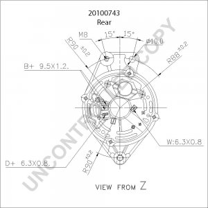 20100743 | PRESTOLITE LEECE NEVILLE | ALTERNATOR 12V 65A 20100743 20100743