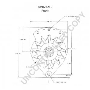 8MR2321L | PRESTOLITE LEECE NEVILLE | ALTERNATOR 8MR2321L 