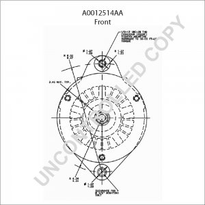 A0012514AA | PRESTOLITE LEECE NEVILLE | ALTERNATOR A0012514AA 