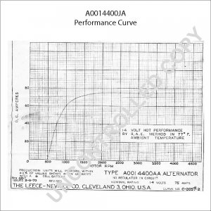 A0014400JA | PRESTOLITE LEECE NEVILLE | ALTERNATOR A0014400JA 