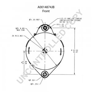 A0014874JB | PRESTOLITE LEECE NEVILLE | ALTERNATOR 12V 270 AMP A0014874JB A0014874JB