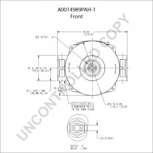 A0014989PAH-1 | PRESTOLITE LEECE NEVILLE | ALTERNATOR MTU FOR MARINE ENGINE W PULLEY 24V 190 AMP A0014989PAH-1 4989PAH-1