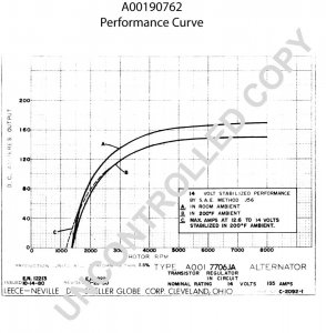 A00190762 | PRESTOLITE LEECE NEVILLE | ALTERNATOR A00190762 