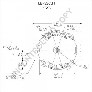 LBP2203H | PRESTOLITE LEECE NEVILLE | ALTERNATOR LBP2203H 