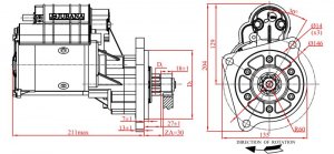 123708139 | JUBANA | Rozrusznik przek??adniowy [12V][2.8kW] | FIAT  IVECO CS240 123708139 CS240