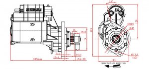 123708224 | JUBANA | Rozrusznik przekładniowy [12V][2.8kW] | JD  BOBCAT 123708224 17362N