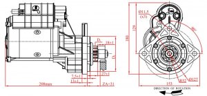 243708140 | JUBANA | Rozrusznik przekładniowy [24V][4.5kW] MAN   243708140 0001368310